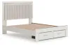 Ashley Furniture PCB3381B4 Ashley Furniture PCB3381B4 Zuraleus - Queen Upholstered Panel Platform Storage Bed - White