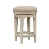 Liberty Furniture 498-OT9003 Morgan Creek - Console Swivel Stool - Antique White / Wirebrushed Tobacco Accents
