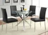 CoasterEveryday 120760 Vance - Round Glass Top Asterisk Dining Table - Chrome