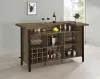 CoasterEssence 182104 Bellemore - Freestanding Home Bar Wine Cabinet - Rustic Oak