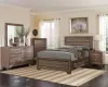 CoasterEveryday 204190KE-S5 Kauffman - 5 Piece King Bedroom Set - Washed Taupe