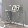 CoasterEssence 720499 Lille - Glass Top Entryway Sofa Console Table Accents - Chrome