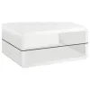 Coaster Fine Furniture 703268-S3 Elana - 3 Piece Coffee And End Table Set - White High Gloss