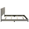 Coaster Fine Furniture 300851KE Dorian - Fabric Upholstered Eastern King Panel Bed - Taupe