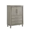 New Classic B1248-071 Lennox - Door Chest With Shoe Storage & LED Light - Gray