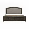 Liberty Furniture 805B-BR-QUS Liberty Furniture 805B-BR-QUS Avalon - Queen Upholstered Storage Bed - Coffee Bean