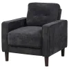 Coaster Fine Furniture 509983 Bowen II - Fabric Upholstered Track Arm Chair - Steel Gray