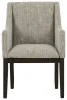 Ashley Furniture D984-01A Burkhaus - Dining UPH Arm Chair (Set of 2) - Beige / Dark Brown