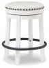 Ashley Furniture D546-324 Ashley Furniture D546-324 Valebeck - UPH Swivel Stool  - White / Black