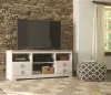 Ashley Furniture W267W16 Ashley Furniture W267W16 Willowton - 3-Piece Entertainment Center - Whitewash