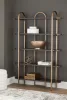 Ashley Furniture A4000589 Brentmour - Bookcase - Brown / Gold Finish