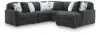 Ashley Furniture 98105S23 Ashley Furniture 98105S23 Midnight-Madness - 5-Piece Sectional With RAF Corner Chaise - Gunmetal