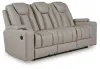 Ashley Furniture PC8330589 Elevate Edges - Reclining Sofa With Drop Down Table - Coin