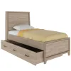 Samuel Lawrence Furniture S496-YBR-K10 River Creek - Twin Panel Bed with Trundle - River Birch Brown