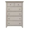 Liberty Furniture 652-BR41 Farmhouse Reimagined - 5 Drawer Chest - Antique White / Chestnut Tops