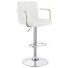 CoasterEveryday 121097 Palomar - Adjustable Height Bar Stool - White And Chrome