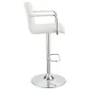 CoasterEveryday 121097 Palomar - Adjustable Height Bar Stool - White And Chrome