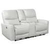 Coaster Fine Furniture 610262P Greenfield - Upholstered Power Reclining Loveseat - Ivory