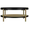 Coaster Fine Furniture 706198-S2 Arini - 2 Piece Round Coffee And End Table Set - Black
