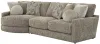 Jackson Furniture Industries 3145/73/92-28 Jackson Furniture Industries 3145/73/92-28 Turner - 2 Piece Sofa Cuddler With Left Side Facing Cuddler - Mushroom