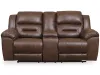 Ashley Furniture 3990496 Ashley Furniture 3990496 Stoneland - DBL REC PWR Loveseat w/Console - Chocolate