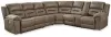 Ashley Furniture 83106S4 Ashley Furniture 83106S4 Ravenel - 4-Piece Power Reclining Sectional With Raf Power Reclining Loveseat With Console - Fossil