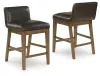 Ashley Furniture D974-124 Cabalynn - Upholstered Barstool (Set of 2) - Two-tone Brown