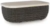Ashley Furniture P711-701 Kimora - Rectangular Cocktail Table - Beige / Dark Brown