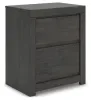 Ashley Furniture PCB3370-92 Fraluna - Two Drawer Night Stand - Charcoal