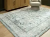 Ashley Furniture R407501 Ladstoney - 8' x 10' Rug - Teal / Beige / Ochre