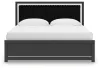 Ashley Furniture PCB3380B12 Ashley Furniture PCB3380B12 Zuraleus - King Upholstered Panel Bed - Black