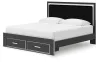 Ashley Furniture PCB3380B11 Ashley Furniture PCB3380B11 Zuraleus - King Upholstered Panel Platform Storage Bed - Black