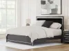 Ashley Furniture PCB3380B10 Ashley Furniture PCB3380B10 Zuraleus - King Upholstered Panel Platform Bed With Roll Slats - Black