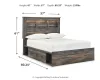 Ashley Furniture B211B44 Ashley Furniture B211B44 Drystan - Full Bookcase Bed With 2 Side Drawers - Brown / Beige