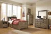 Ashley Furniture B446B17 Trinell - Twin Bookcase Bed With 2 Storage Drawers - Brown