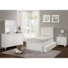 Samuel Lawrence Furniture S458-450 Bella White - Kids 2-Drawer Usb Charging Nightstand - White