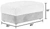 Jackson Furniture Industries 132010-1176/19-2555/01 Snowball - Ottoman - Taupe