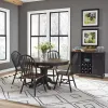 Liberty Furniture 186B-CD-5PDS Liberty Furniture 186B-CD-5PDS Carolina Crossing - 5 Piece Pedestal Table Set - Black / Antique Honey