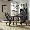 Liberty Furniture 482-DR-5RLS Liberty Furniture 482-DR-5RLS Hearthstone Ridge - 5 Piece Rectangular Table Set - Dark Brown / Black