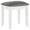 CoasterElevations 205897STL Barzini - Upholstered Vanity Stool - Metallic Aand White
