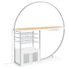Coaster Fine Furniture 182798 Risley - 2-Door Circular LED Home Bar Cabinet High Gloss - White