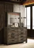 CoasterEveryday 222633M Woodmont - 8-Drawer Dresser With Mirror - Rustic Golden Brown
