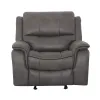 Furniture of America CM9911DG-CH Henricus - Glider Recliner - Dark Gray