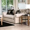 Furniture of America SM2272-LV Parshall - Loveseat - Beige / Gold
