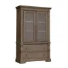 Samuel Lawrence Furniture S958-DR-K4 Lawson's Creek - Glass Door China Curio With Storage Drawers - Dark Brown