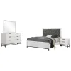Coaster Fine Furniture 224861Q-S4 Sonora - 4 Piece Queen Bedroom Set - White