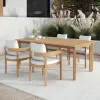 New Classic 60-G5511-5SW New Classic 60-G5511-5SW Wesley - 5 Piece Patio Dining Set (Table With 4 Chairs) - Brown / White
