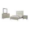 New Classic 00-B1248-34N New Classic 00-B1248-34N Lennox - 5/0 Queen 4 Piece Bedroom Set (Bed, Dresser, Mirror, Nightstand) - Gray / Silver