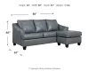 Ashley Furniture 4770518 Genoa - Sofa Chaise - Steel