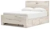 Ashley Furniture B2310B8 Ashley Furniture B2310B8 Lawroy - Queen Panel Bed With 2 Under Bed Storage Units - Light Natural